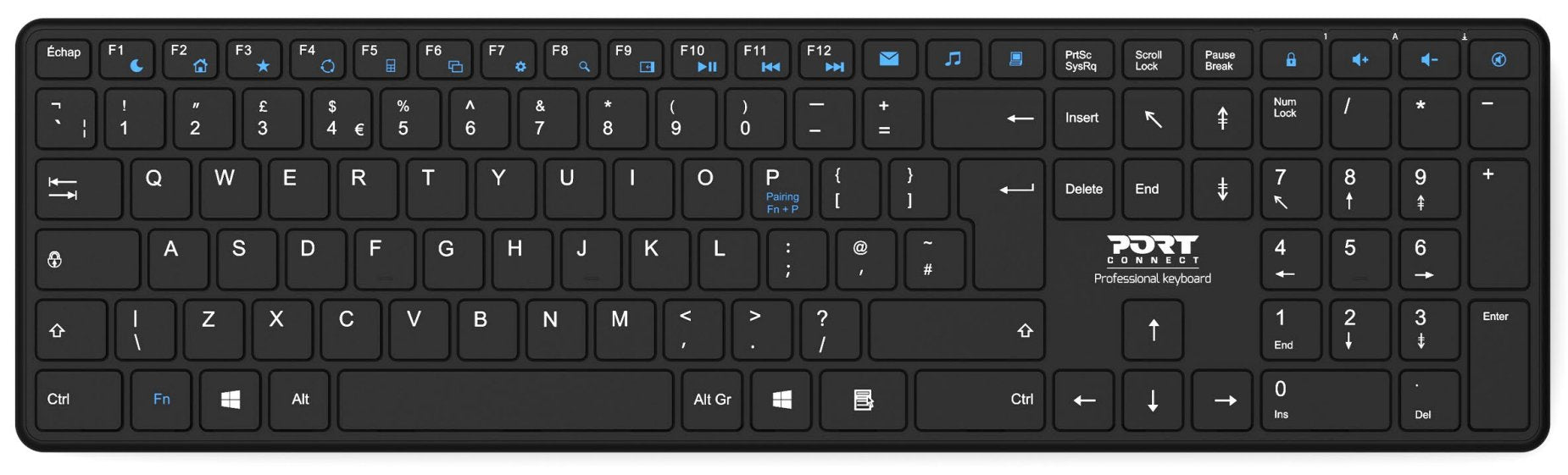 Port Designs D - Keyboard Office Pro Rechargeable Bluetooth - D
