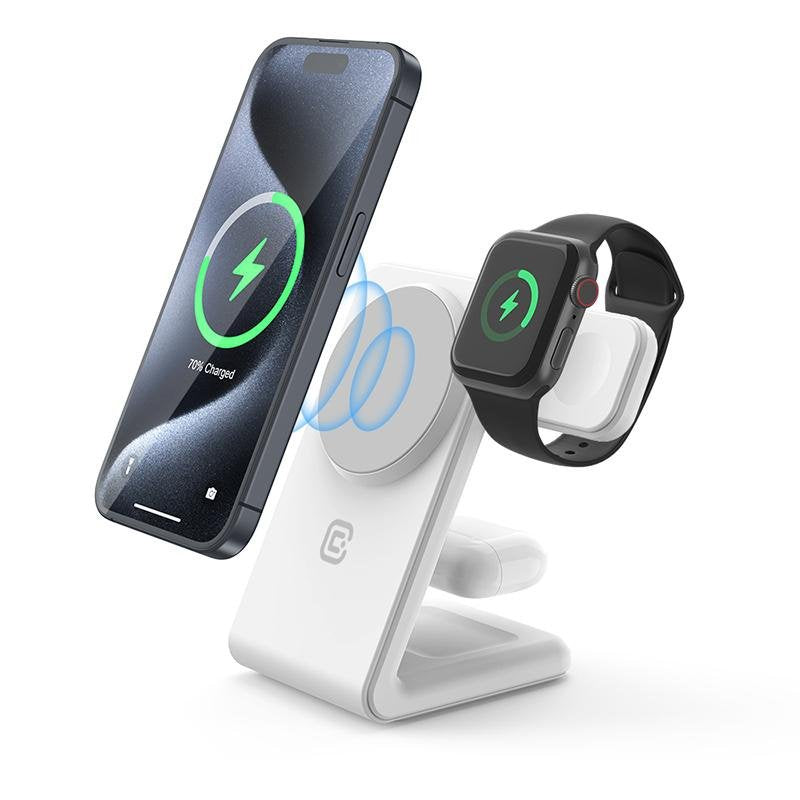 EAN 5904310703512 - Crong CRG-MSPS-WHT cargador de dispositivo móvil Reloj inteligente Blanco Lightning, USB Cargador inalámb imagen 1