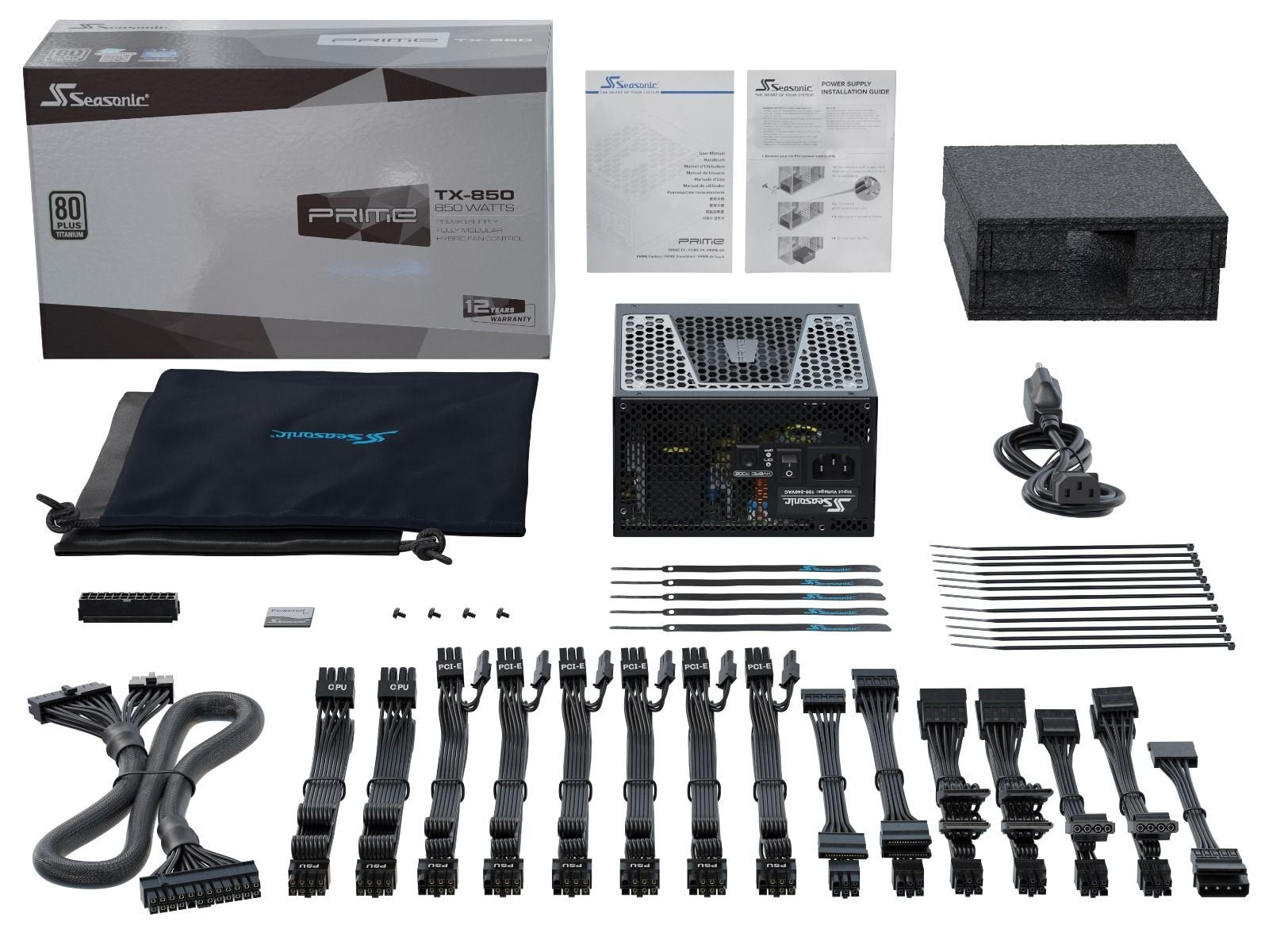 EAN 4711173874126 - Seasonic PRIME-TX-850 unidad de fuente de alimentación 850 W 20+4 pin ATX ATX Negro imagen 8