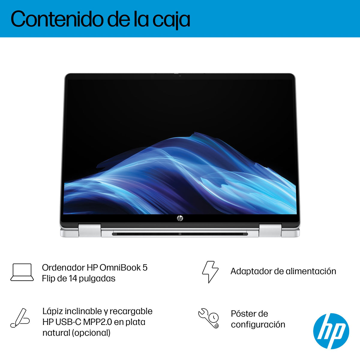 EAN 0199251160462 - HP OmniBook 5 Flip 14-fp0019ns Intel® Core™ i5 i5-1334U Híbrido (2-en-1) 35,6 cm (14") Pantalla táctil 2K imagen 5