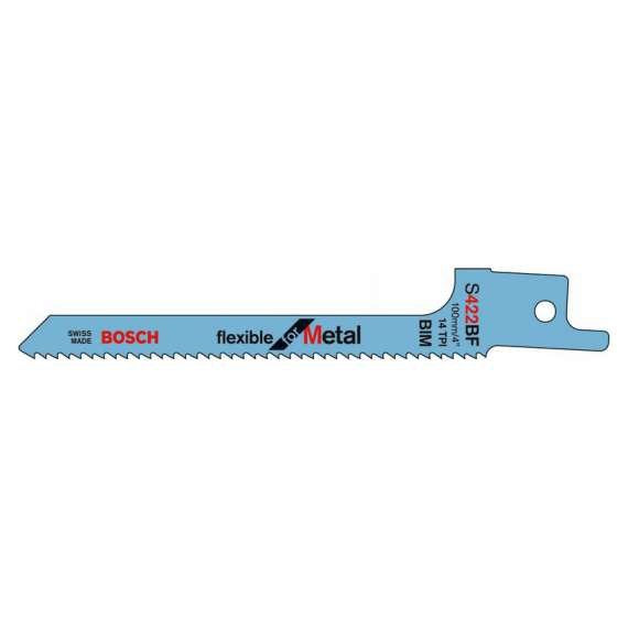 Bosch Hoja De Sierra De Sable S 422 Bf Flexible For Metal, 100mm 2608656253