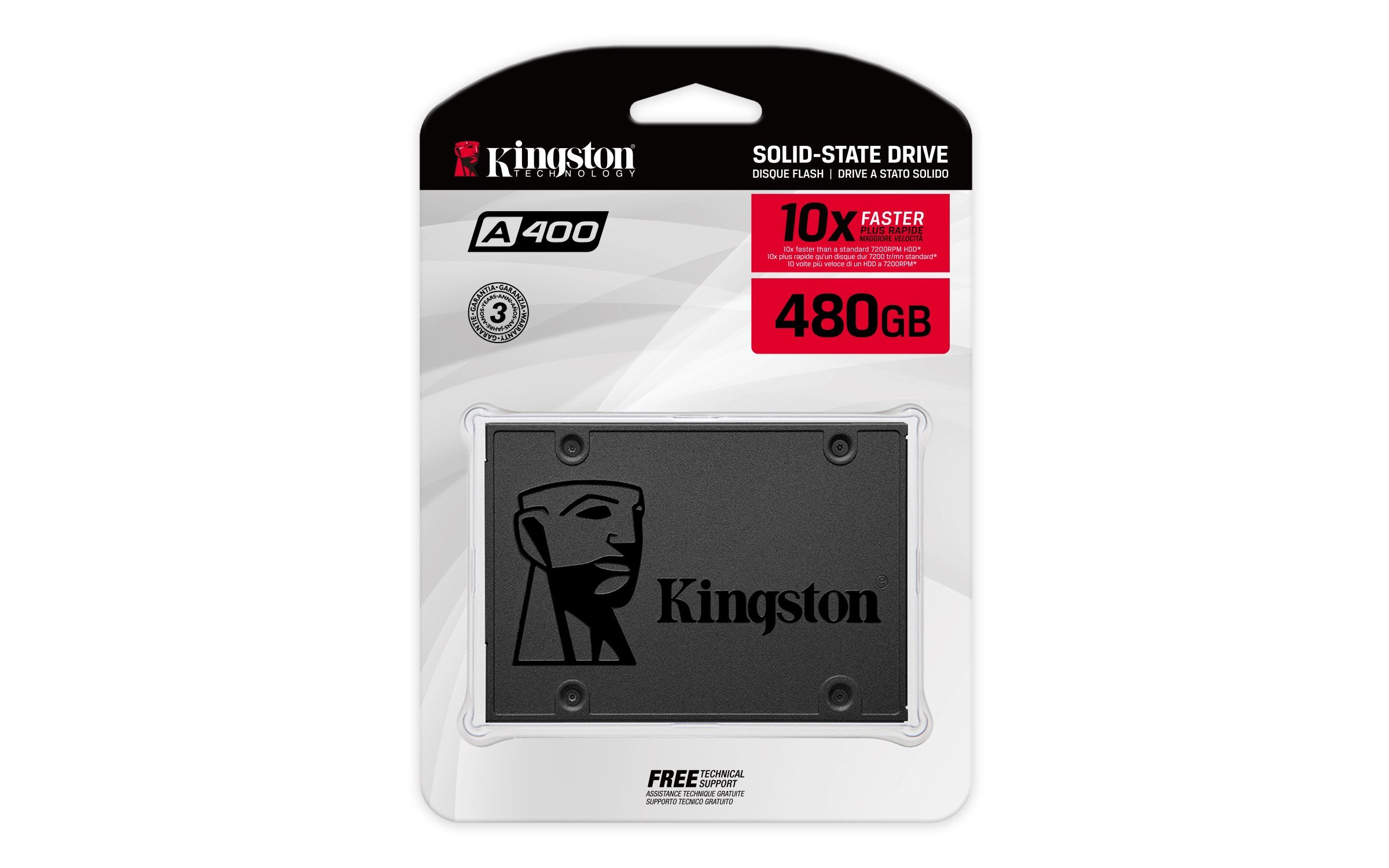 EAN 0740617263442 - Kingston Technology A400 480 GB 2.5" Serial ATA III TLC imagen 4