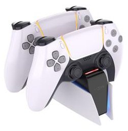 Fixed Dual Charger Stand For Ps5 Controller, Negro And White