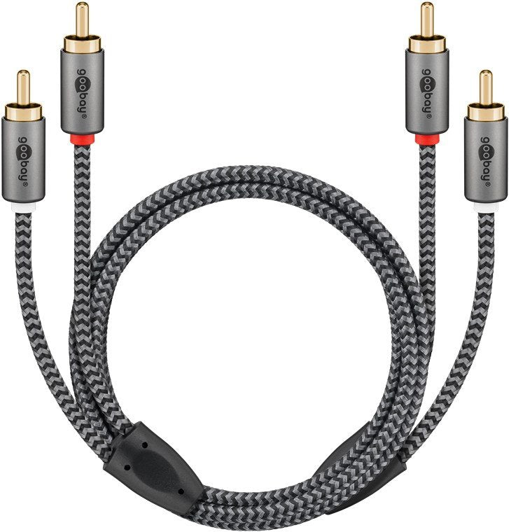 EAN 4040849652912 - Goobay 65291 cable de audio 0,5 m 2 x RCA Negro, Plata imagen 6