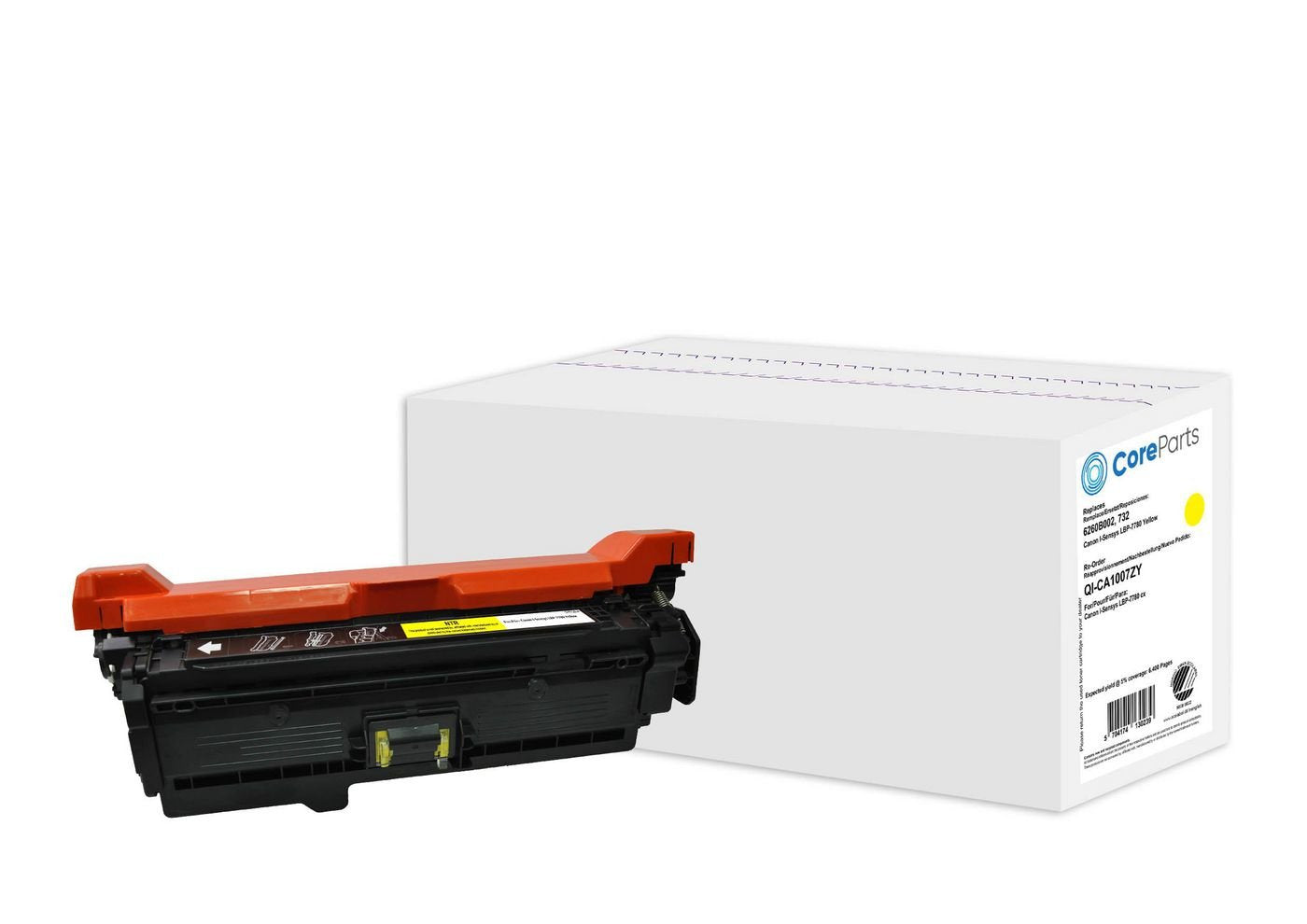 EAN 5704174130239 - CoreParts QI-CA1007ZY cartucho de tóner 1 pieza(s) Compatible Amarillo imagen 1