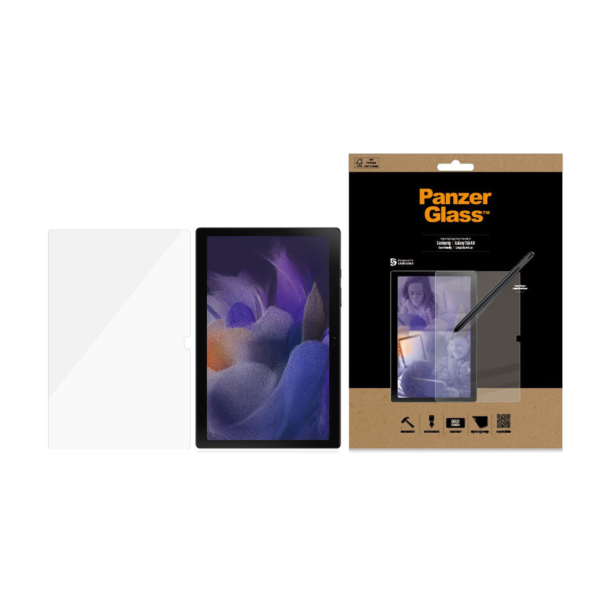 Protector De Pantalla Panzerglass Samsung Galaxy Tab A8 Case Friendly