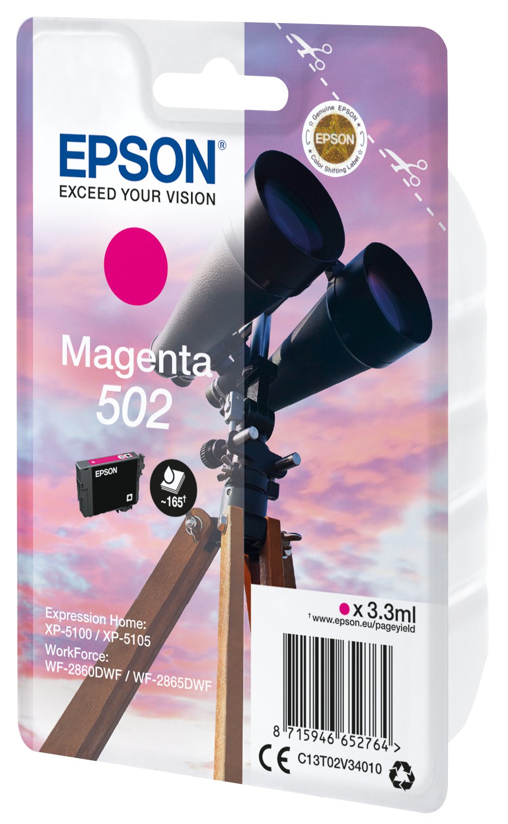 EAN 8715946652764 - Epson 502 cartucho de tinta 1 pieza(s) Original Rendimiento estándar imagen 1