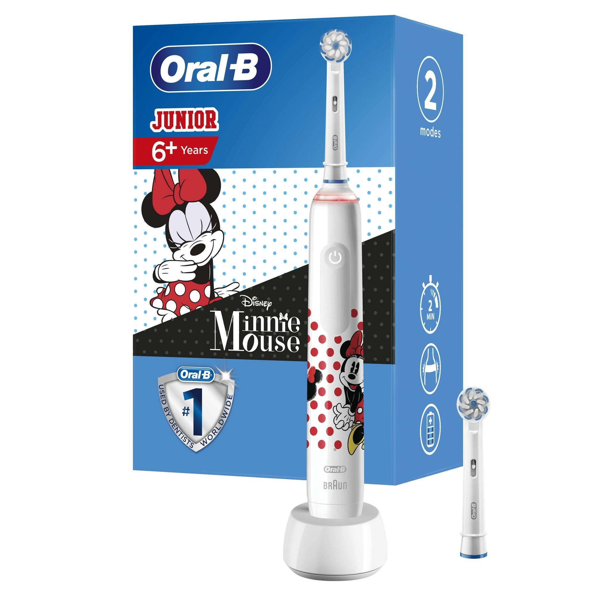 Cepillo De Dientes Eléctrico Braun Oral-B Junior Minnie Mouse (Blanco) Minnie Mouse Jas22