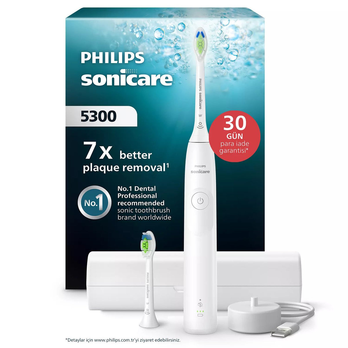 EAN 8720689023160 - Philips 5300 series HX7108/03 cepillo eléctrico para dientes Adulto Cepillo dental sónico Blanco imagen 1