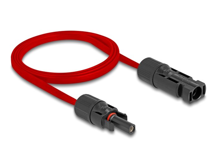 Delock Dl4 Solar Flachbandcable Mecker > Hchse 1m Rojo