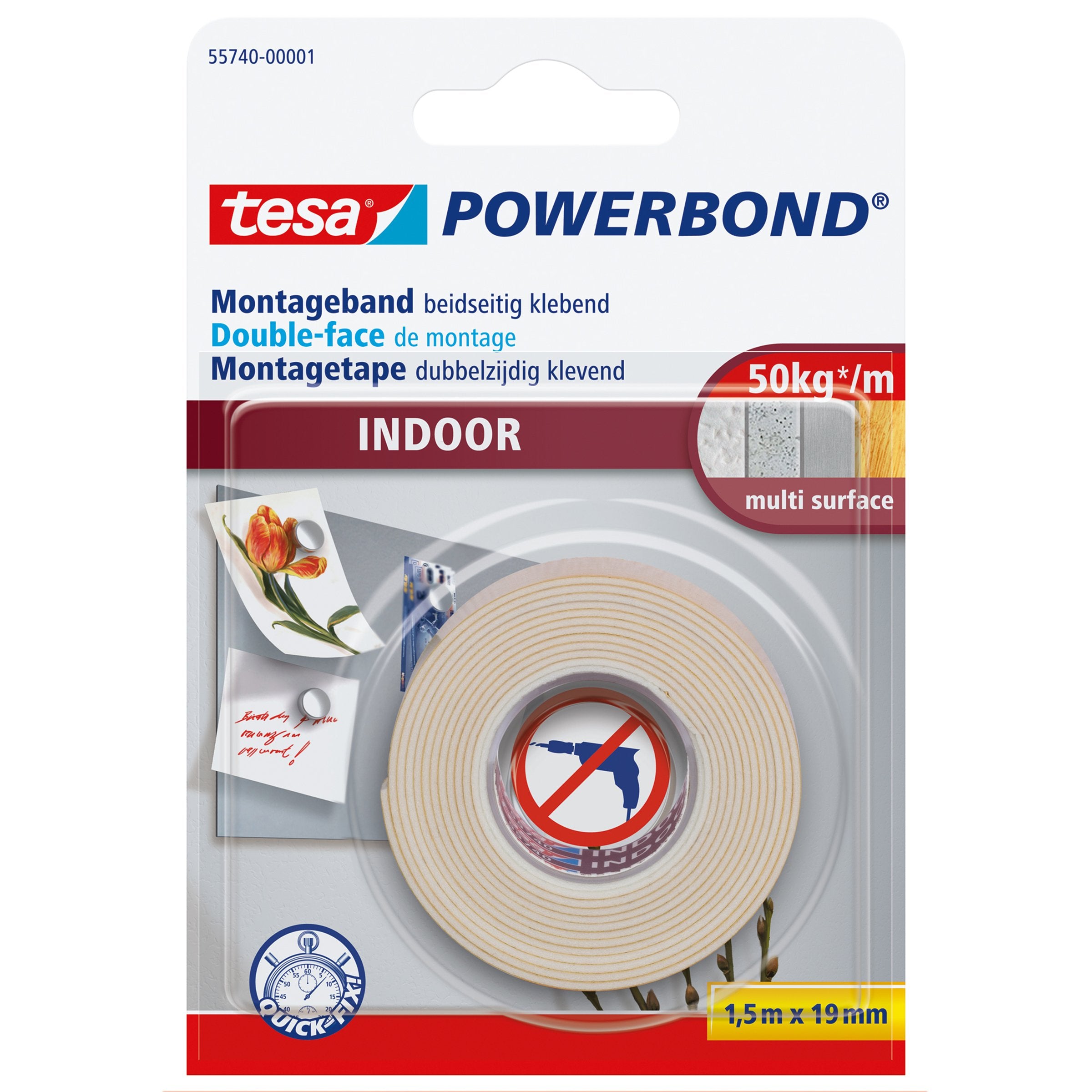 EAN 4042448843388 - TESA Powerbond INDOOR 1,5 m Cinta de montaje imagen 1