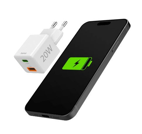 Cargador  Hama 00201991 De Dispositivo Móvil Auriculares, Batería Portátil, Smartphone, Tableta Blanco Corriente Alterna Carga Rápida Interior