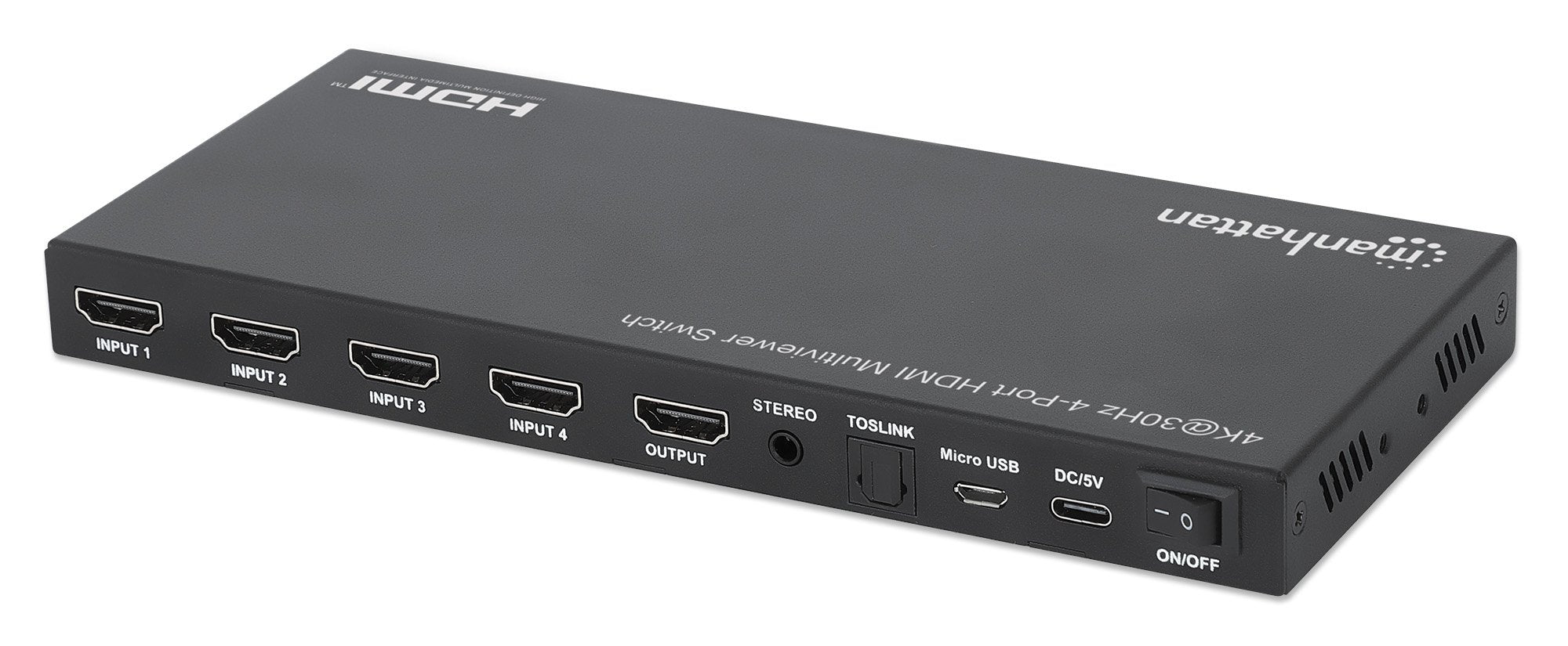 Manhattan 4k 30hz 4-Port Hdmi Multiviewer Switch