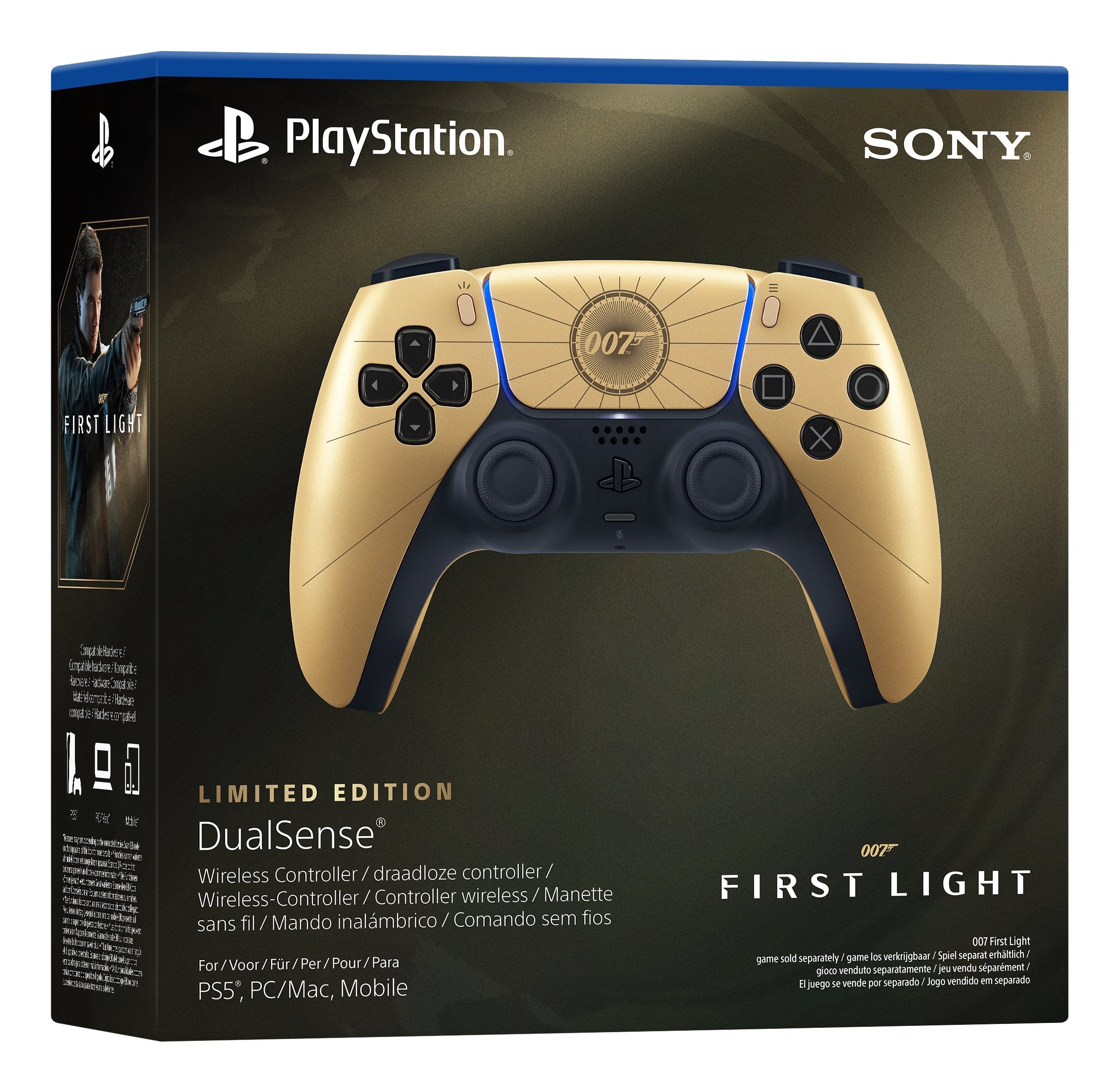 Sony Interactive Entertainment Dualsense Wireless-Controller - 007 First Light Limited Edition (Gold/Negro) 1000052021