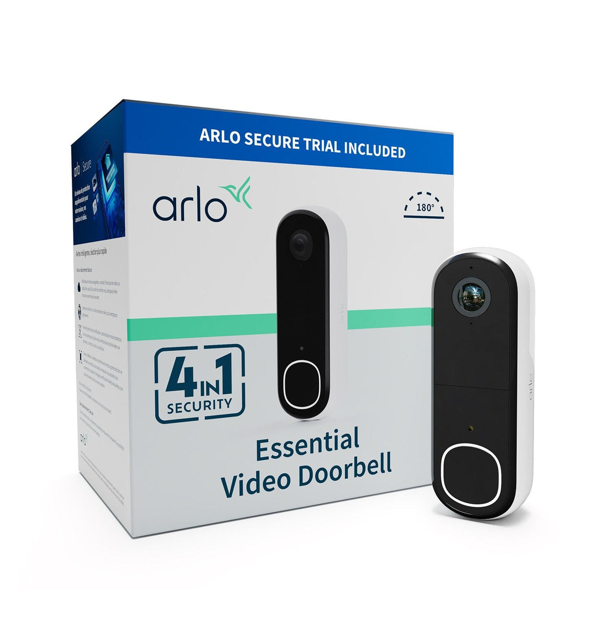 Timbre Con Vídeo Arlo Essential 2 Fhd Blanco/Negro, Fhd, Wifi Avd3001-100eus