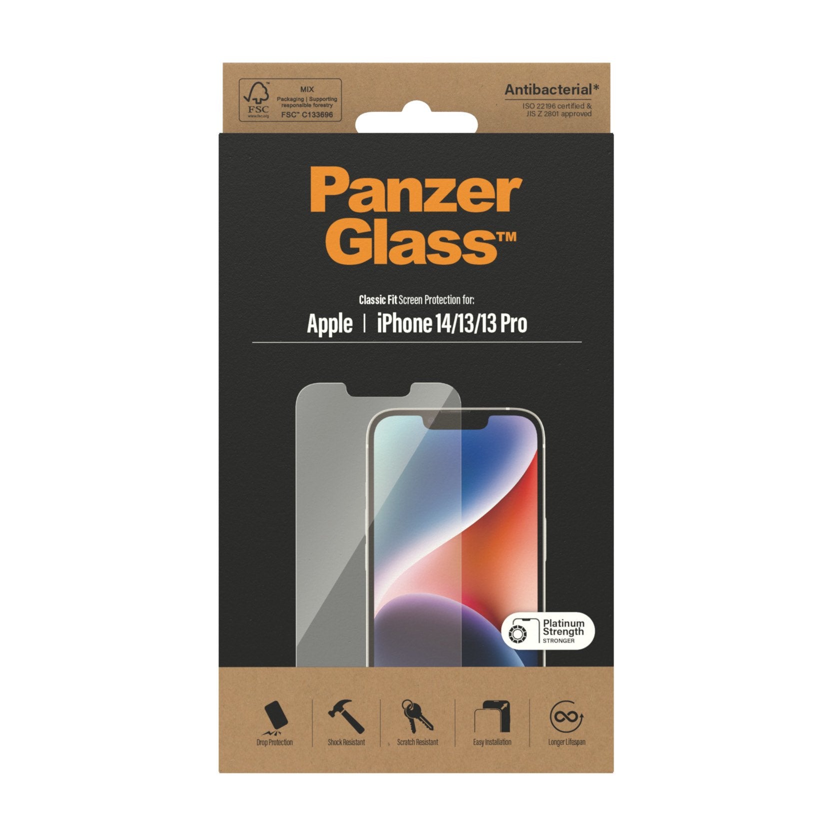 Protector De Pantalla Apple - Iphone 14, Apple - Iphone 13, Apple - Iphone 13 Pro  Panzerglass Classic Fit Apple Iphone 20