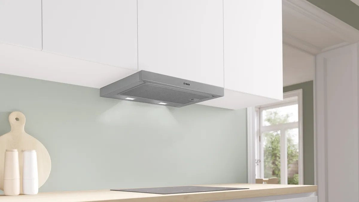 EAN 4242005538119 - Bosch Serie 2 DFL063W57 campana Semintegrada (extraíble) Metálico, Plata C 351 m³/h imagen 3