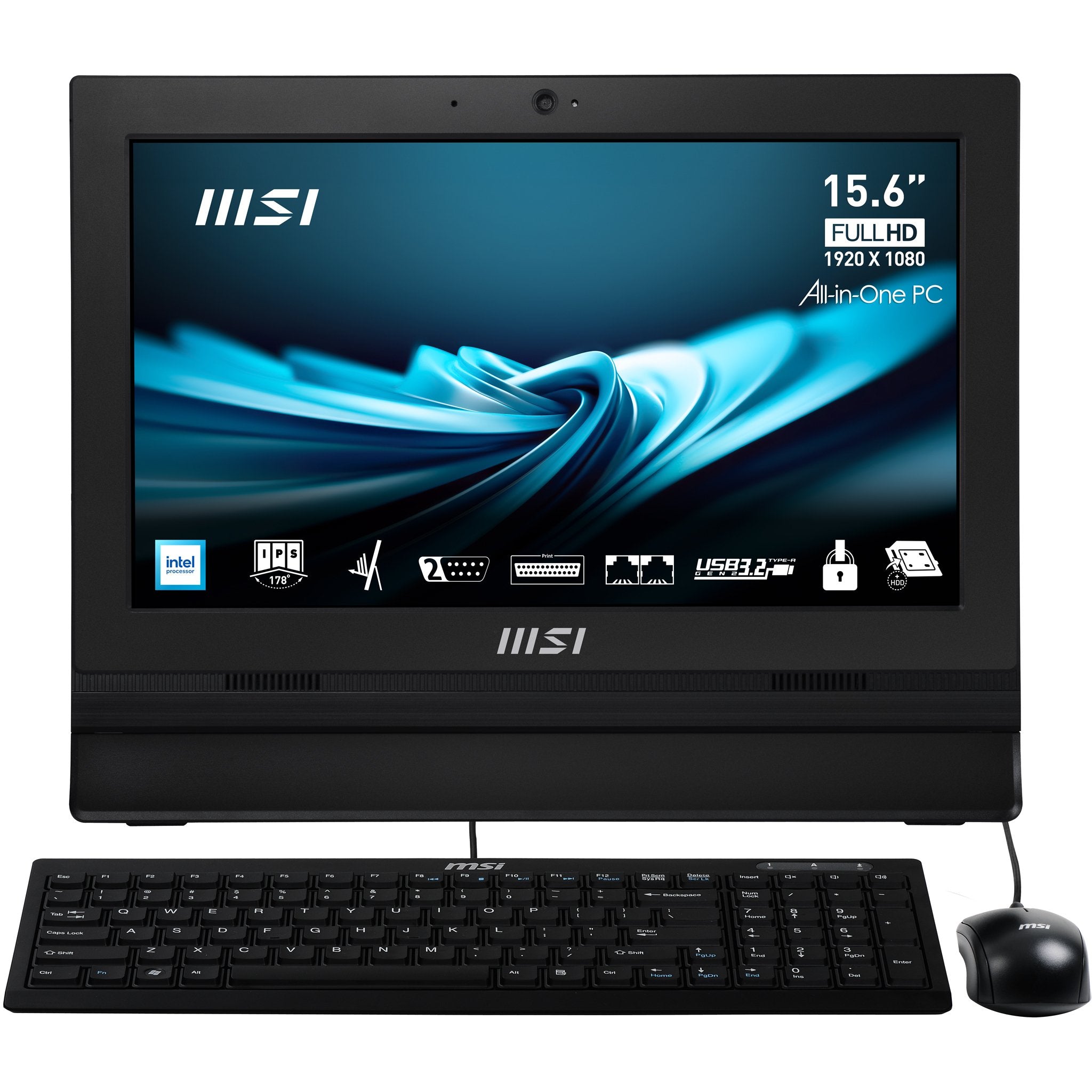 Msi Pro Ap162t Adl-042xeu All-In-One Pc Intel® N N100 39,6 Cm (15.6") 1920 X 1080 Pixeles Pantalla Táctil Pc Todo En Uno 8 Gb Ddr4-Sdram 256 Gb Ssd Wi-Fi 6e (802.11ax) Negro