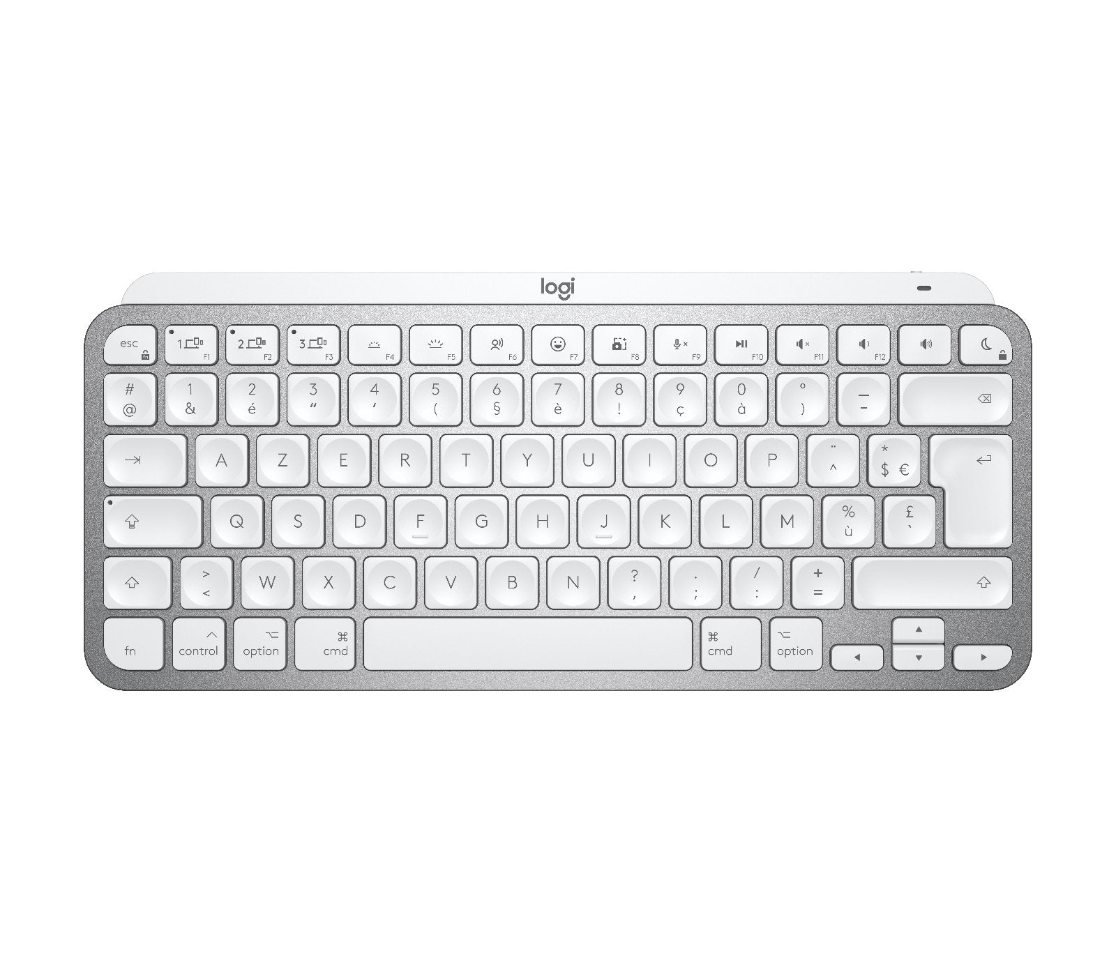 Teclado Francés Logitech Mx Keys Mini For Mac Minimalist Wireless Illuminated Keyboard Bluetooth Azerty Gris