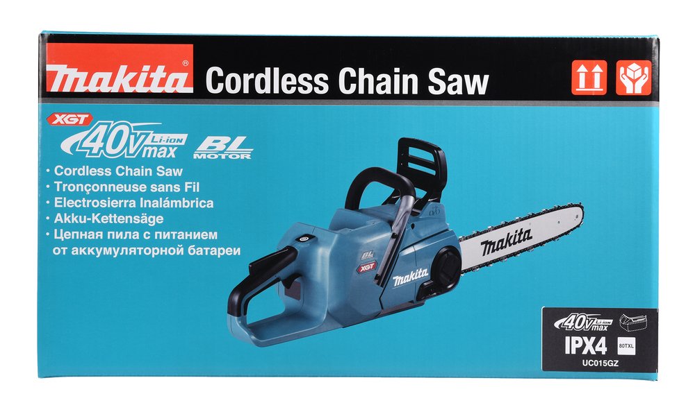 Motosierra Eléctrica Inalámbrica Makita Uc015gz Xgt, 40v, (Azul/Negro, Sin Batería Ni Cargador) Uc015gz