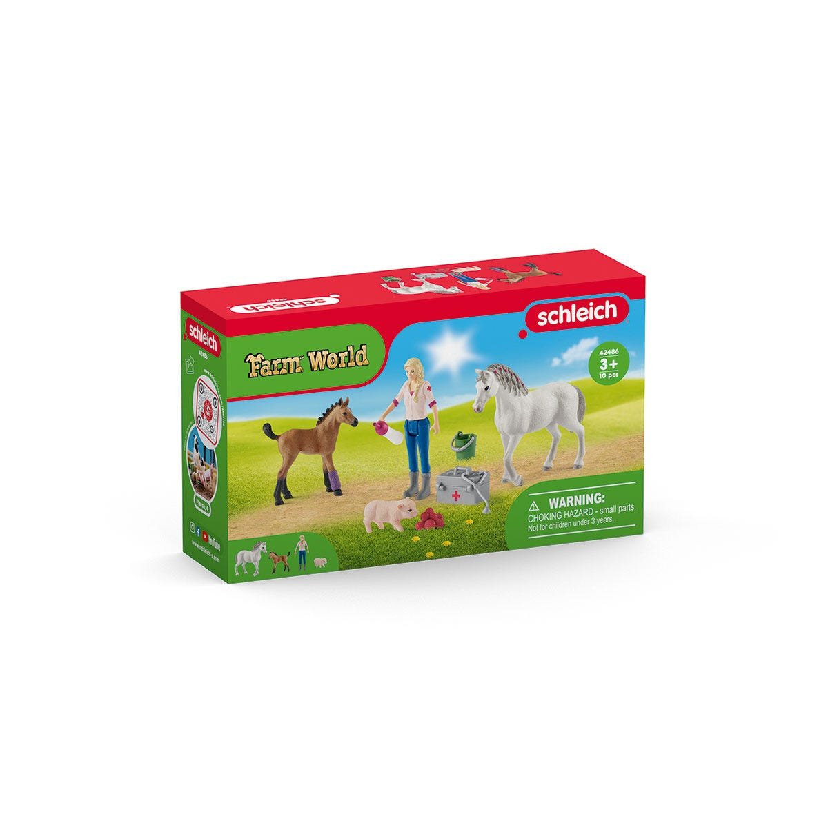 Schleich Vet Visiting Mare And Foal