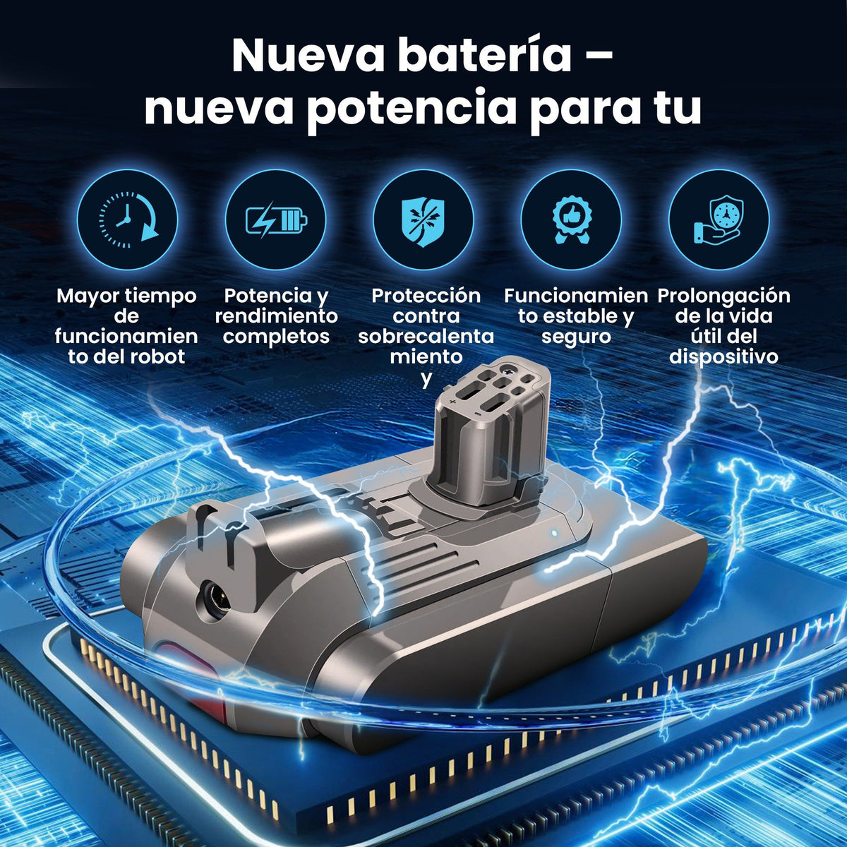 EAN 5907207223001 - Extralink BATERIA DYSON, V12 25.2V 2500MAH Batería Aspiradora sin cables imagen 15