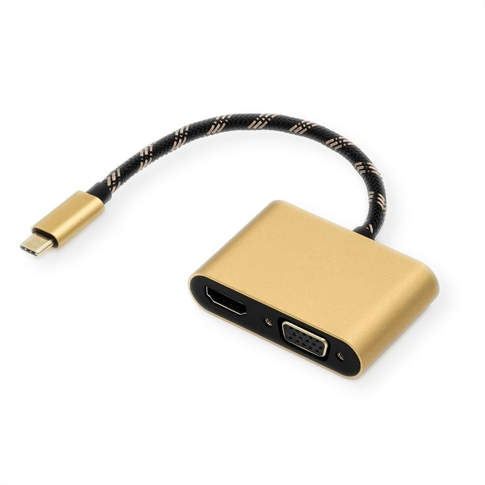 Roline Gold Display Adapter Usb Typ C - Vga + Hdmi