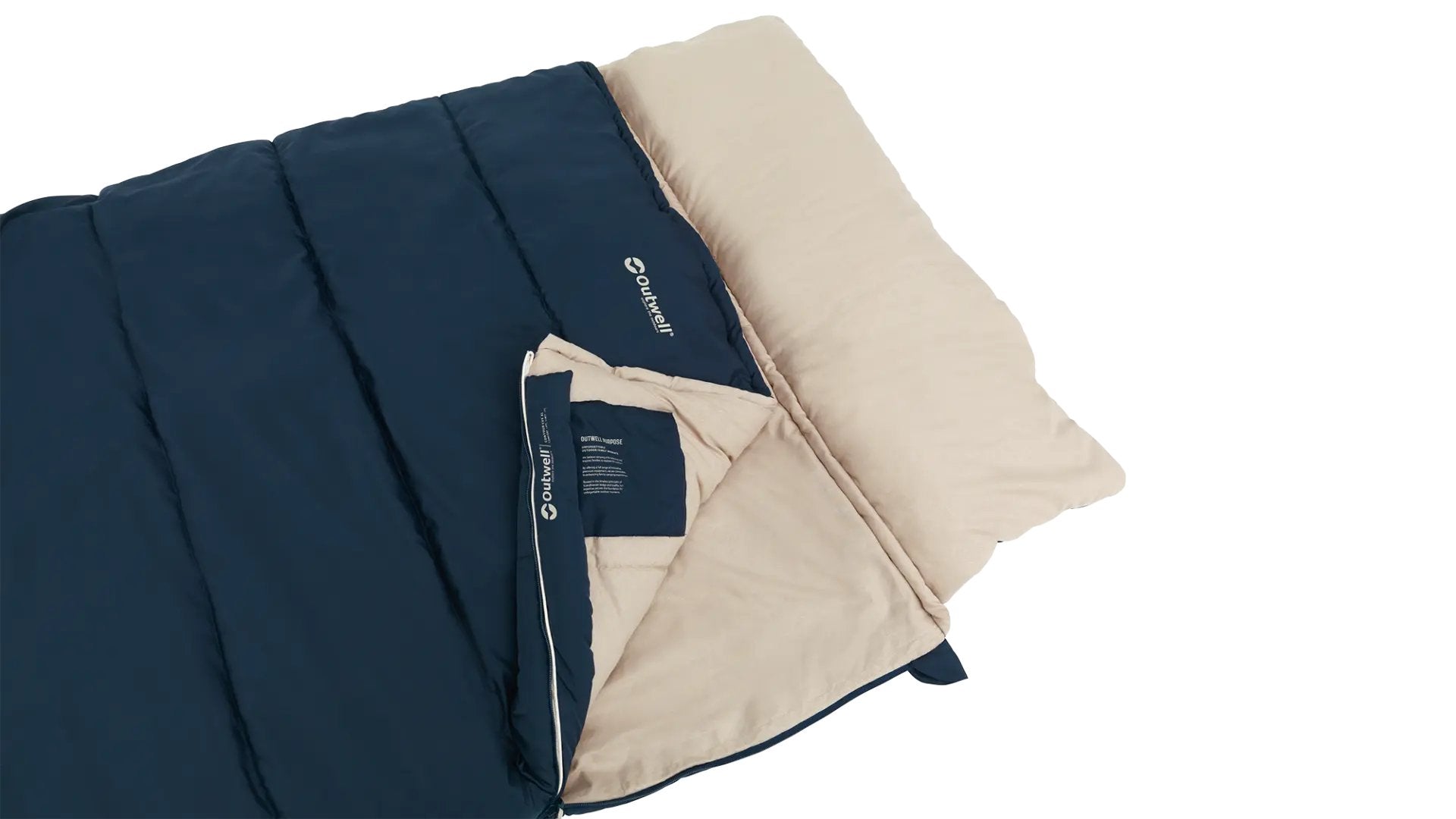Saco De Dormir Outwell Contour Lux Xl, Cremallera Izquierda, Azul Oscuro.