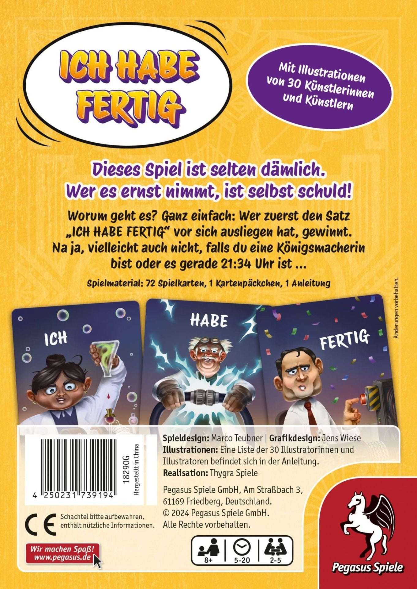 EAN 4250231739194 - Pegasus I'VE FINISHED 20 min Juego De Cartas Familia imagen 4
