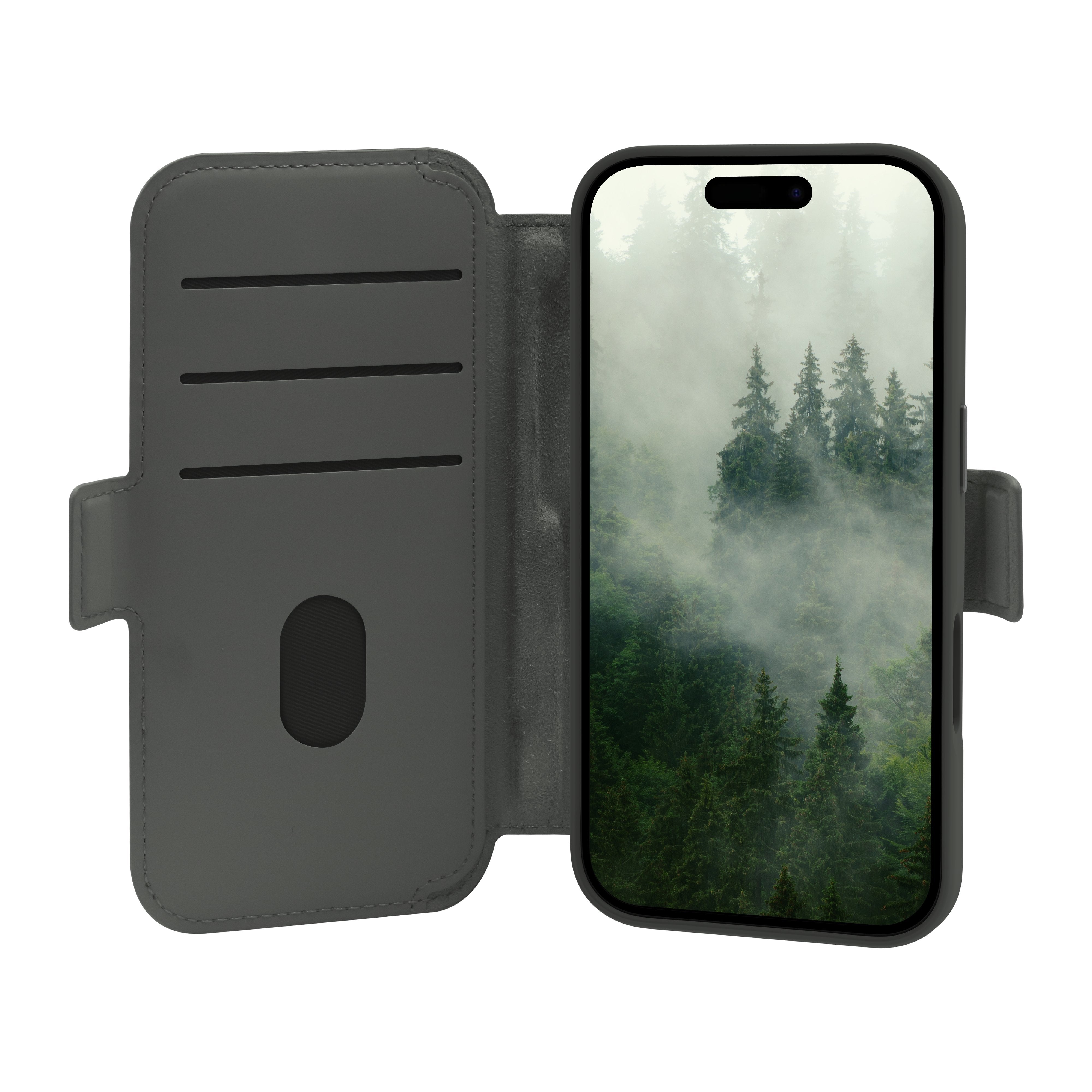 Dbramante1928 Lynge Funda Con Tapa Para Teléfono Móvil Compatibilidad Con Magsafe Sombra Del Bosque