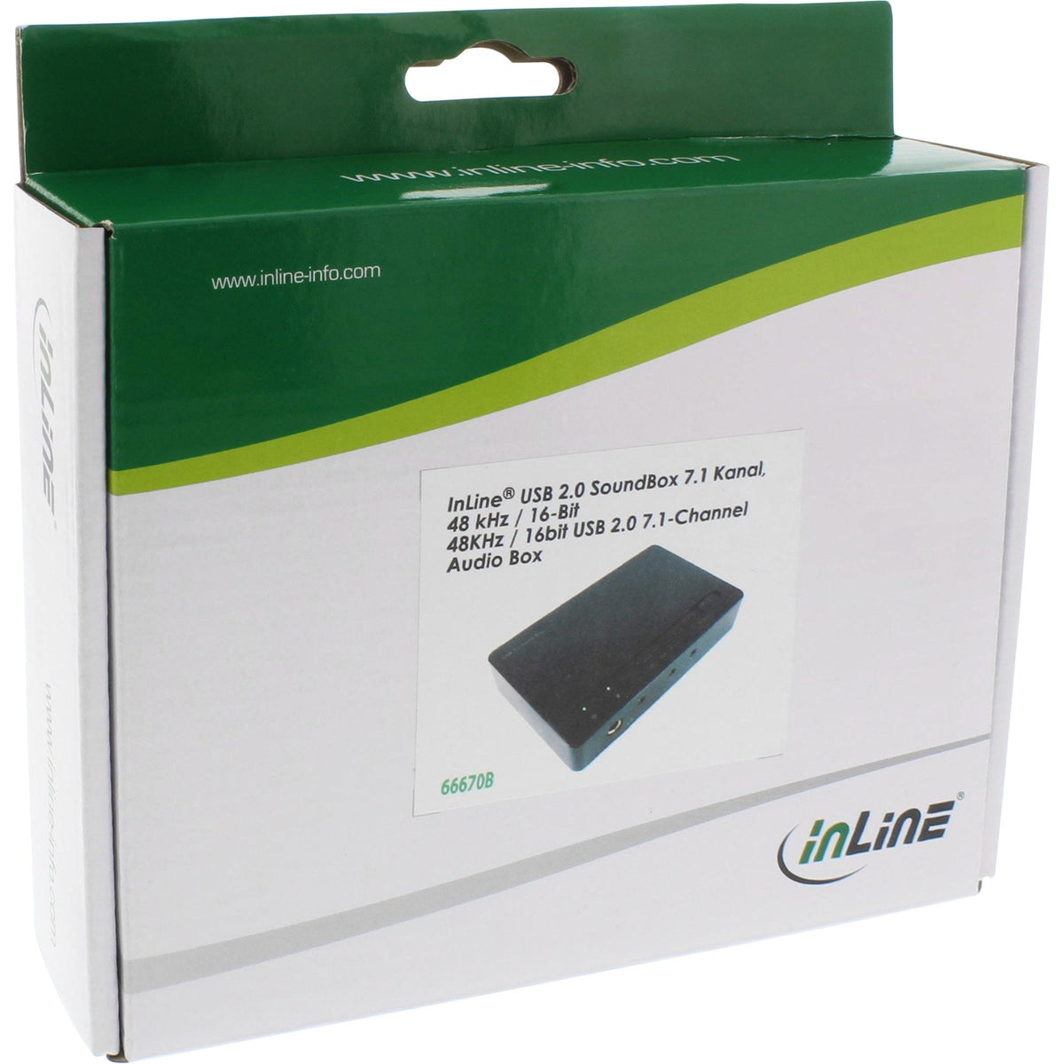Caja De Sonido Inline Usb 2.0 7.1 48khz / 16 Bits