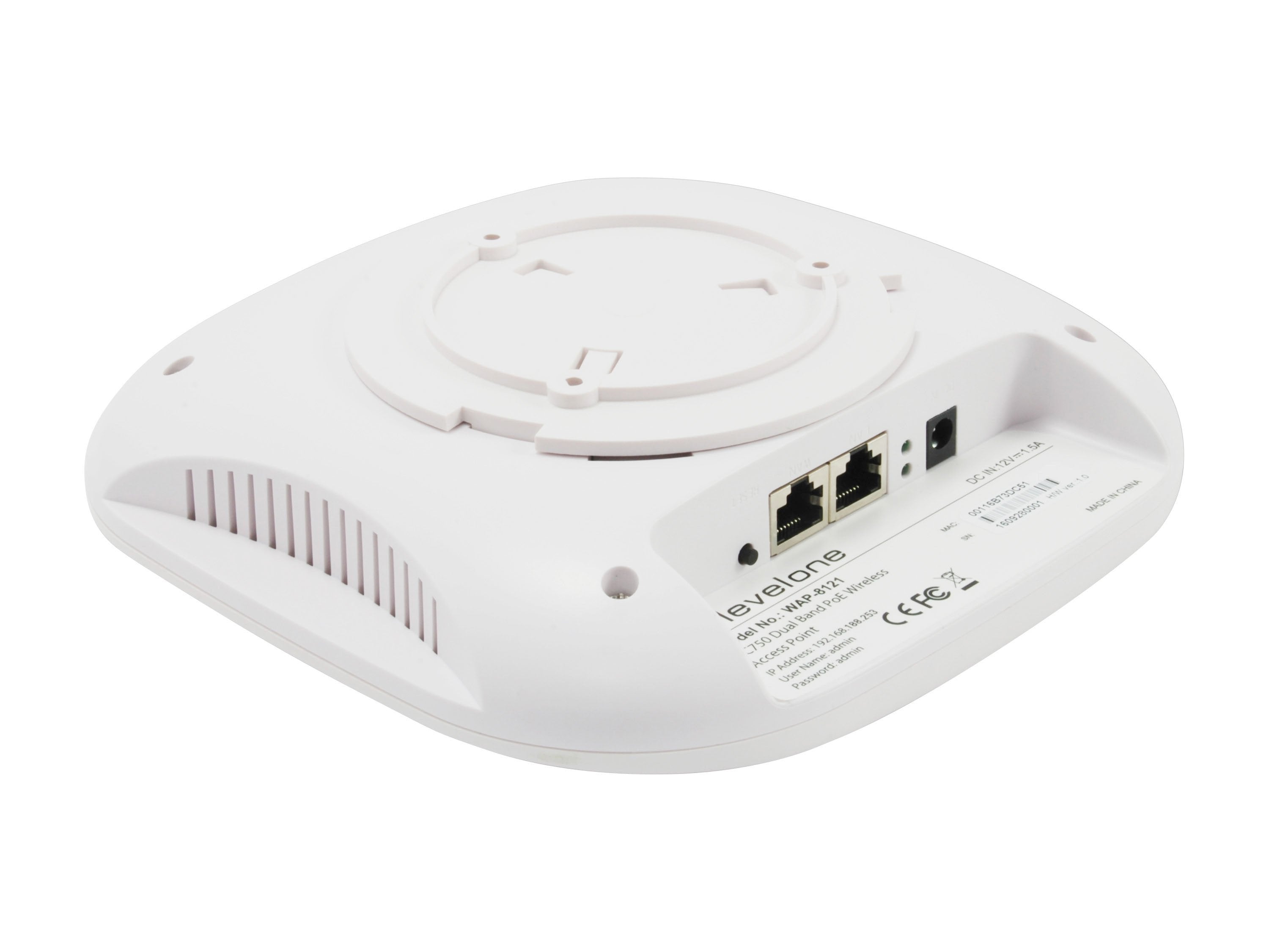 Level One Punto De Acceso Dualband Ac750 300mb En 2,4ghz Y 433mb En 5ghz  Pto Giga Poe