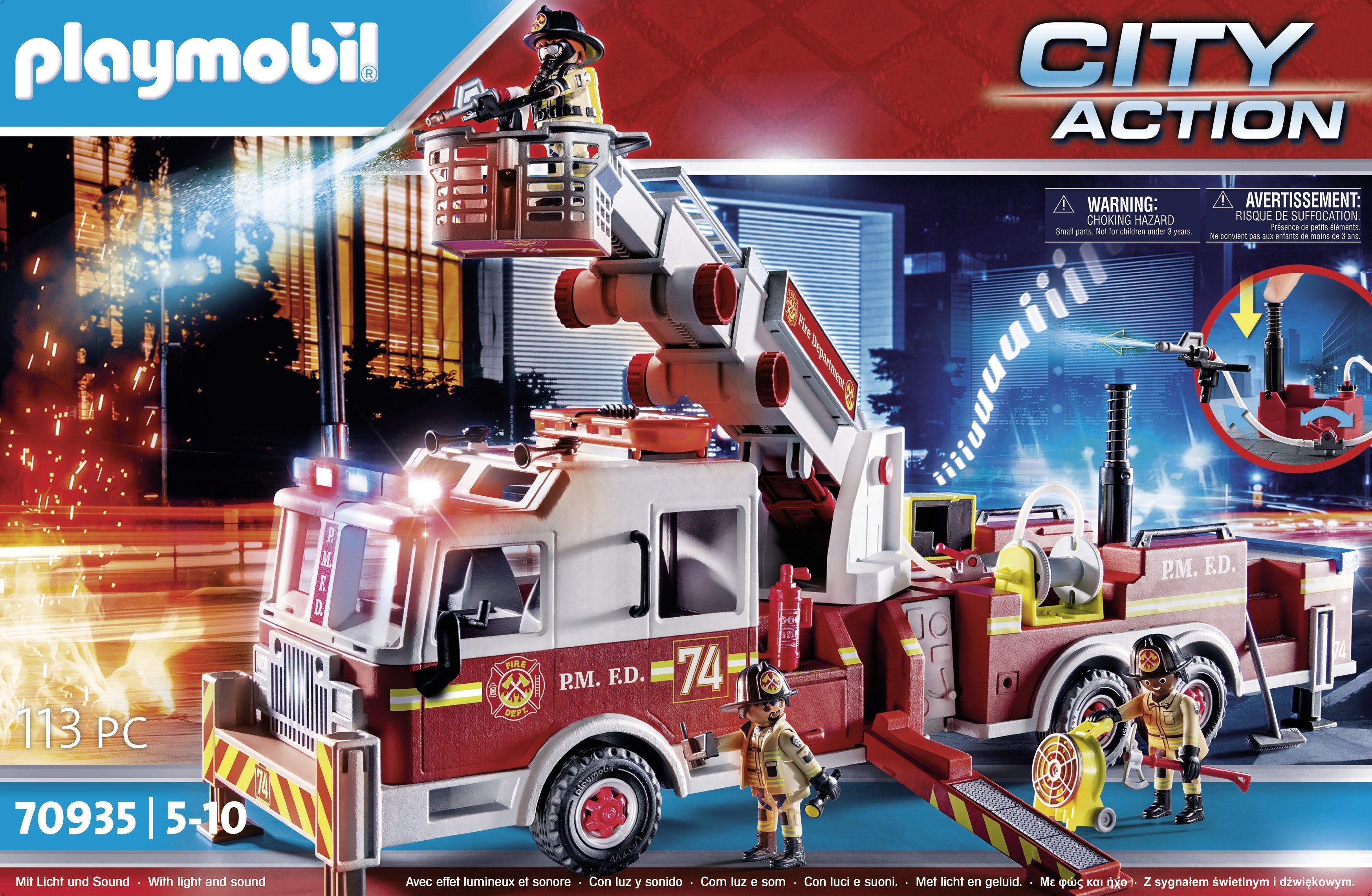 Playmobil Vehiculos De Rescate: Camion De Bomberos Con Escalera