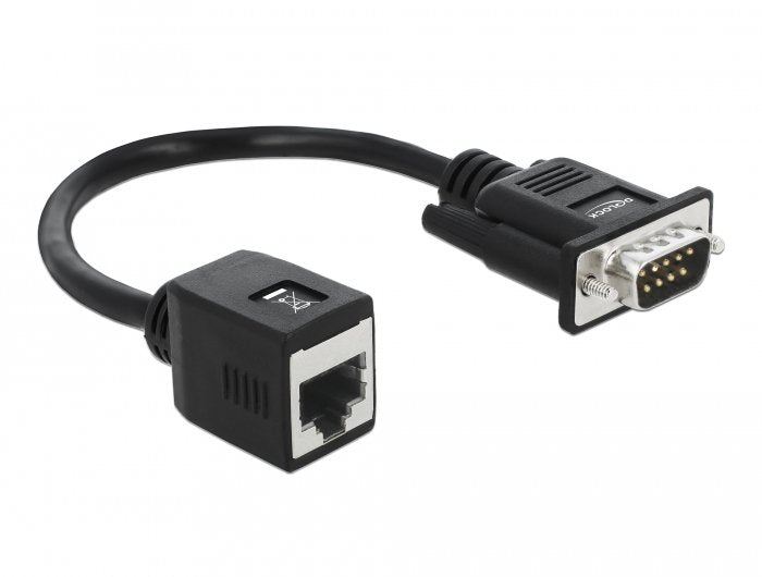 Delock Seriell Rs-232 422 485 Adapter Db9 Stecker Zu Rj45 Buchse