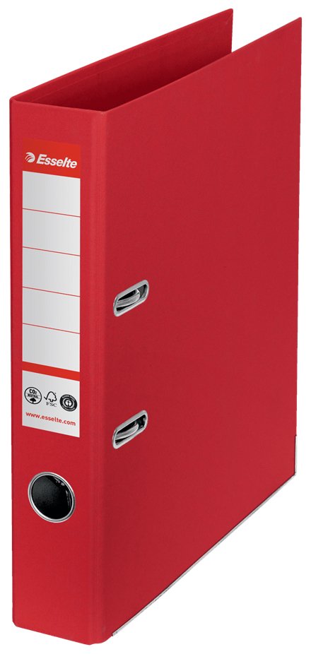 Esselte Archivador Palanca Nº1 Co2 Neutral A4 Cartón 100% Reciclado Lomo 50mm Rojo Vivida
