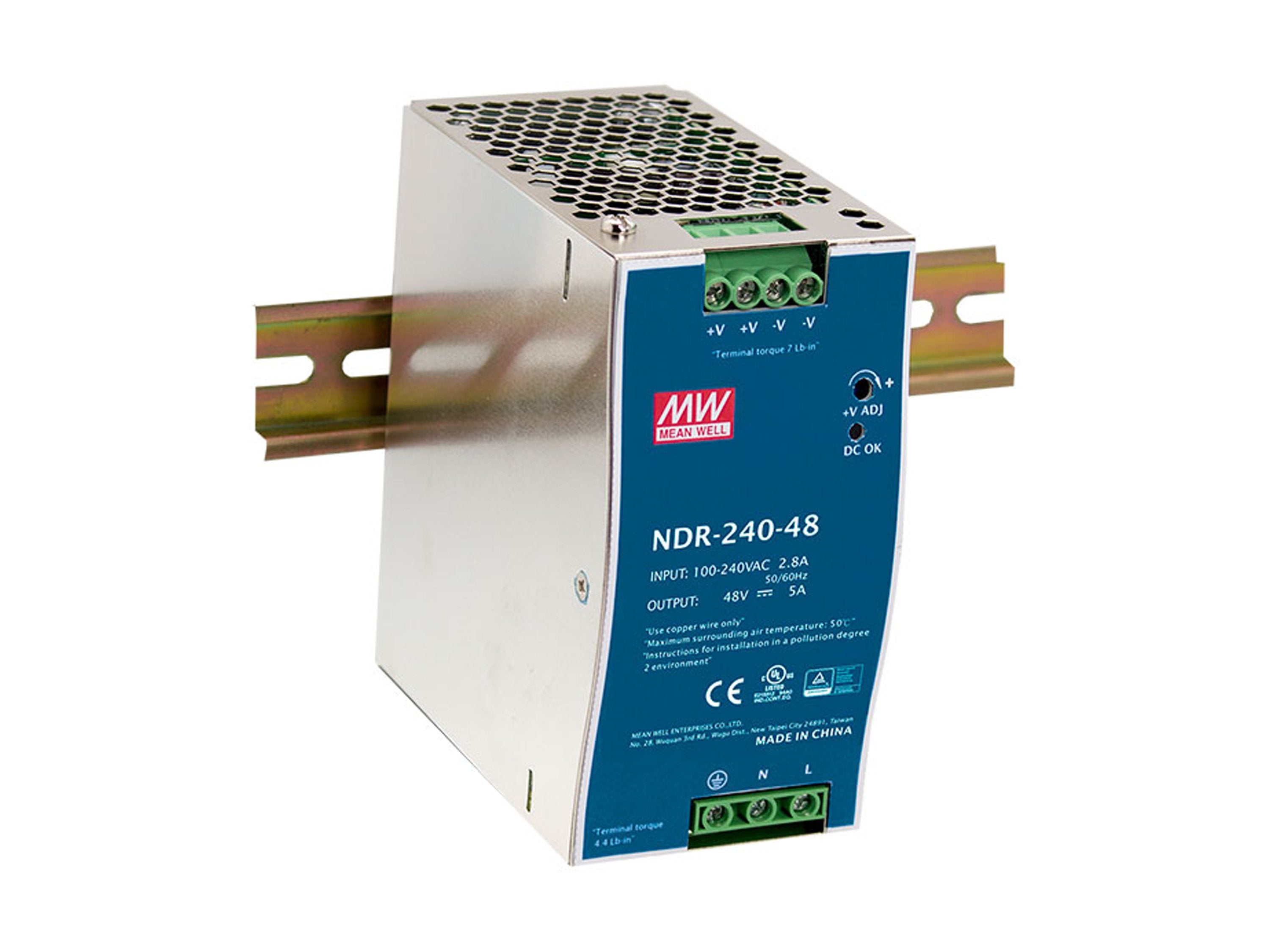 Fuente De Alimentación Indumrial Levelone Pow-4851 48vdc 240w Carril Din