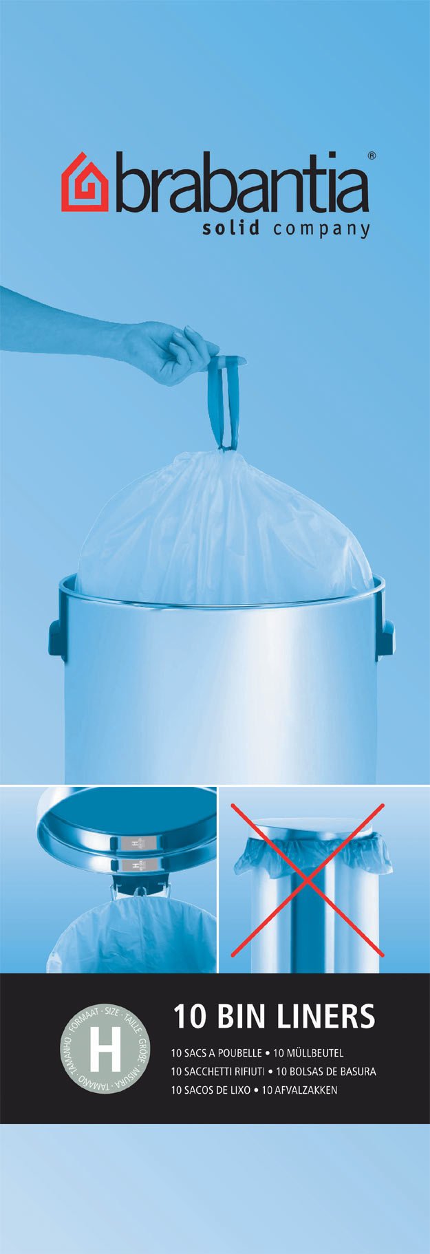 Brabantia Perfectfit Müllbeutel Codierung H (50-60 Liter)
