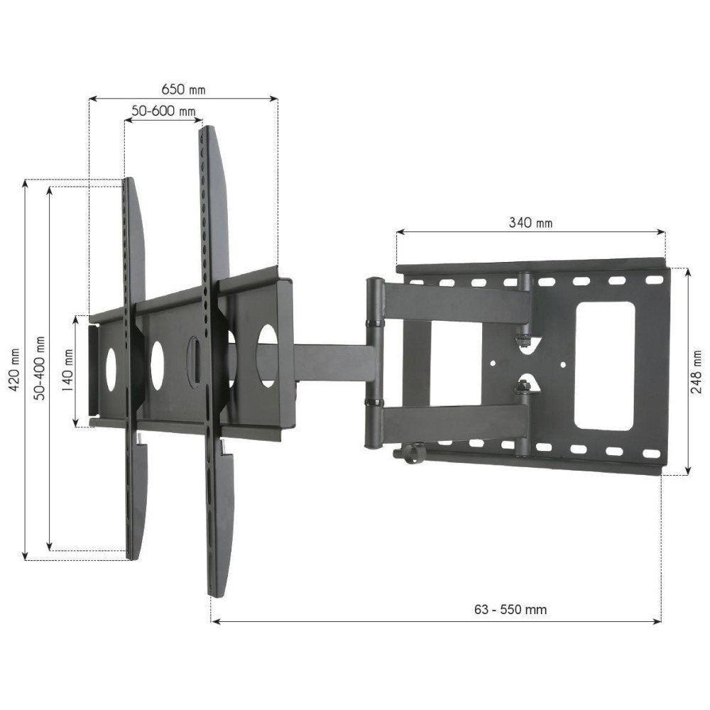 Techly Ica-Plb 148l Soporte De Pared Para Pantalla Plana 165,1 Cm (65") Negro
