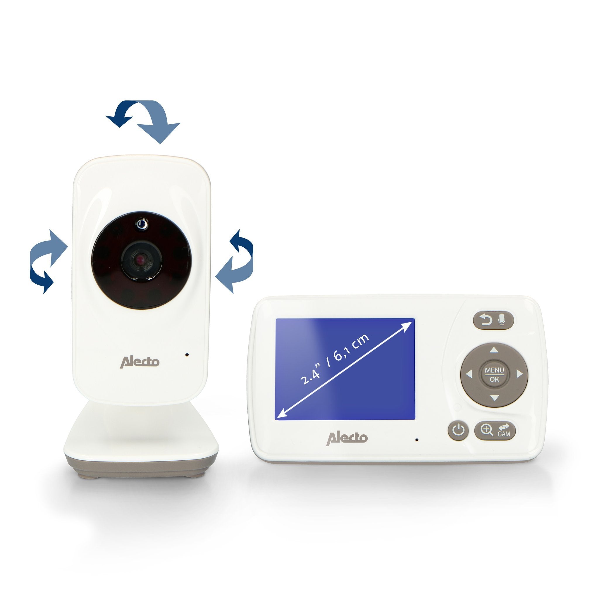 EAN 8712412585823 - Alecto DVM-71 video-monitor para bebés Gris pardo, Blanco imagen 5