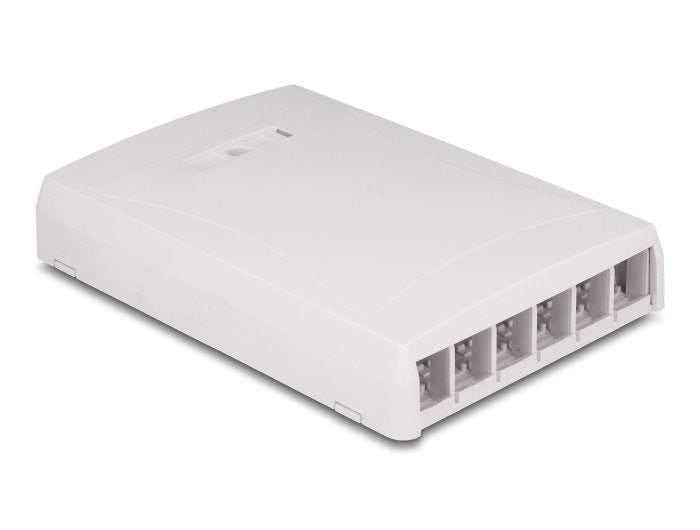 Keystone Leergehäuse Aufputz 6 Port Für Glasfaser Und Netzwerk Weiss