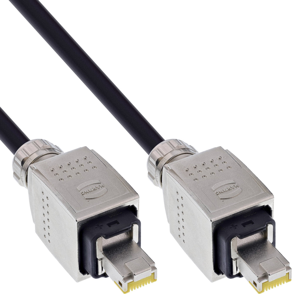 Inline® Network Cable Reel Ip67 Outdoor Pur Harting, Cat.6a S/Ftp, 50m