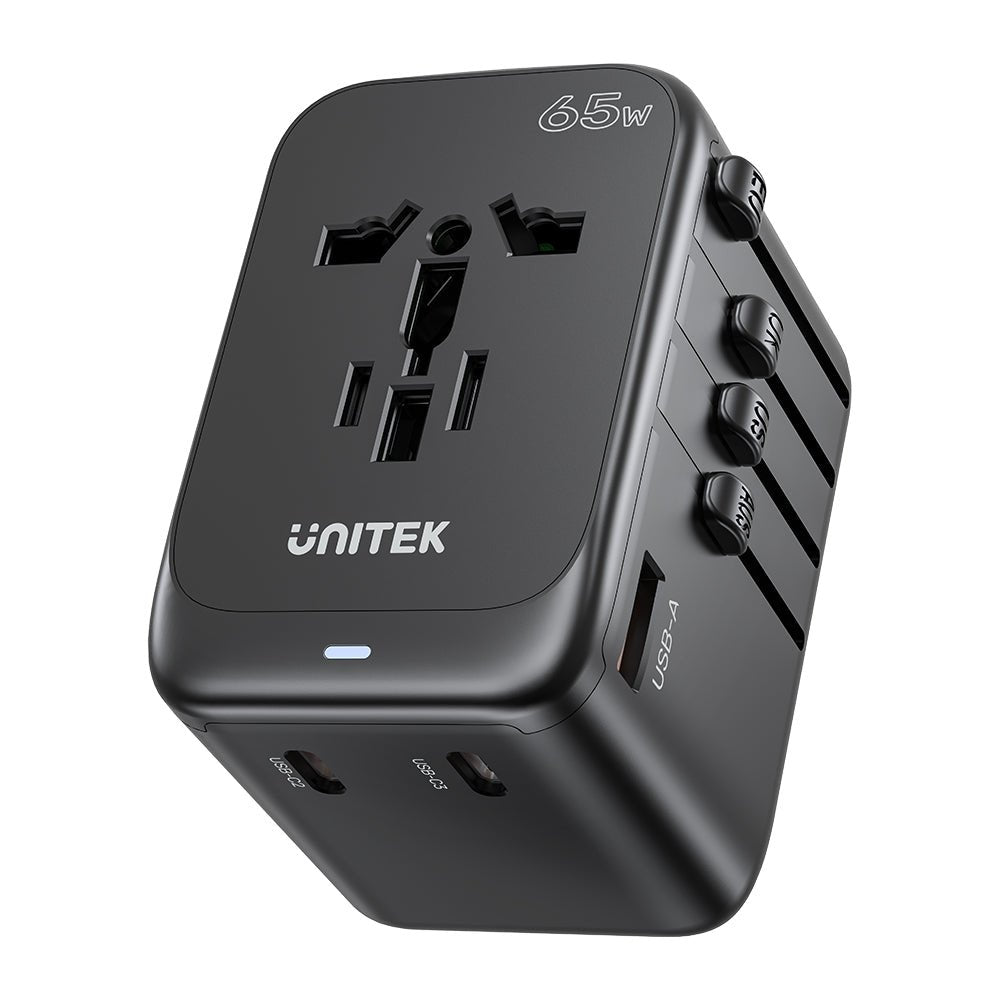 Unitek Ladowarka Podrózna Eu/Us/Uk/Aus Pd 65 W