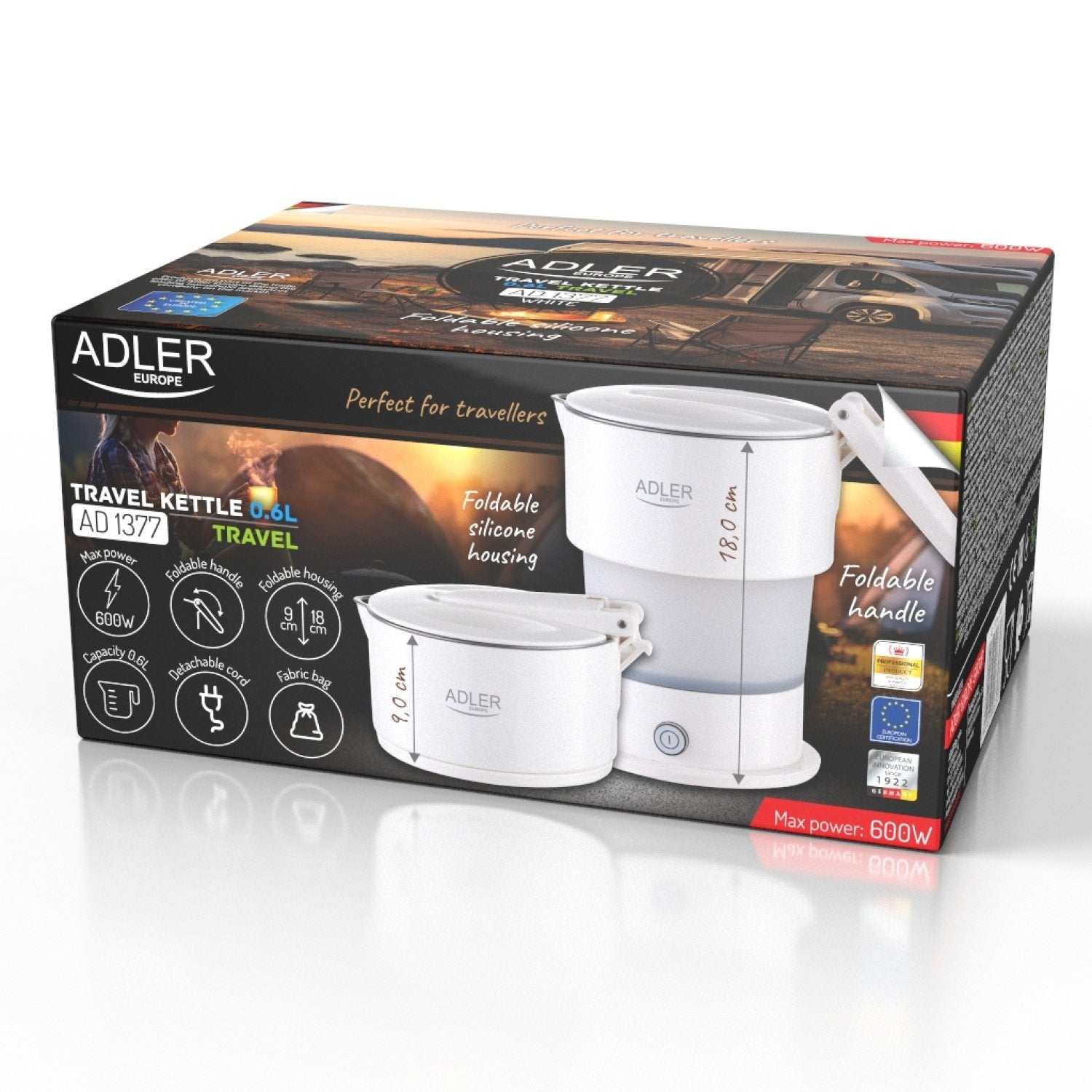 EAN 5905575906793 - Adler AD 1377W tetera eléctrica 0,6 L 600 W Blanco imagen 9