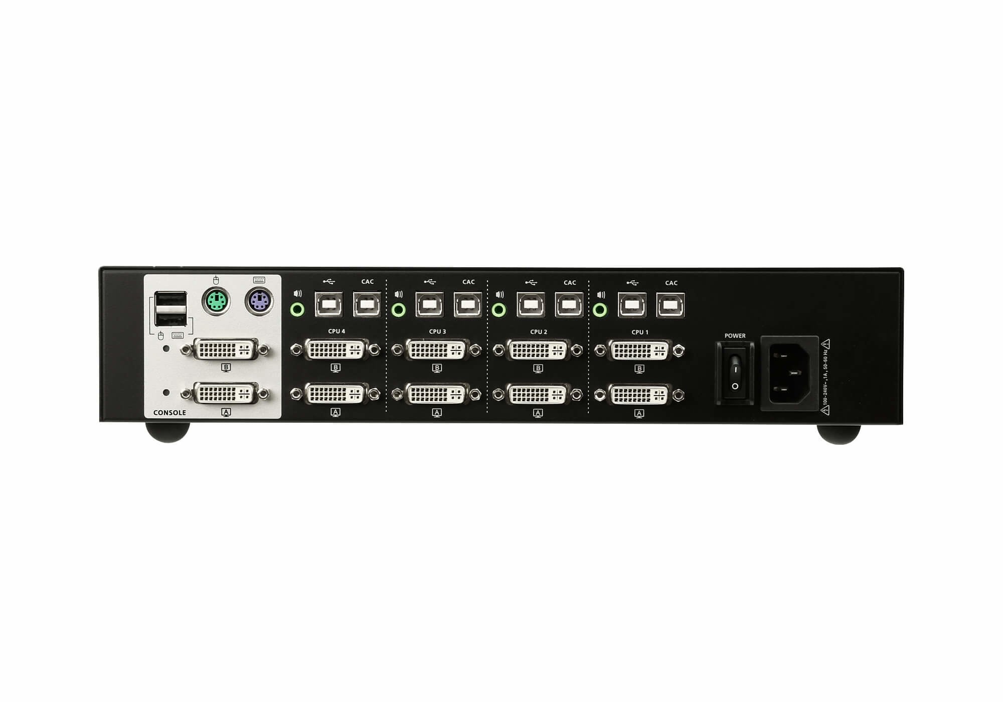 Aten Desktop Kvm 4-Puertos Usb Dvi Dual Display Seguro Kvm (Cs1144d-At-G) El Conmutador Kvm Seguro Pss Pp V3.0 De Aten (Cs1144d) Se Ha Diseñado Específicamente Para Cumplir Los Estrictos Requisitos De Seguridad De Las Instalaciones Seguras