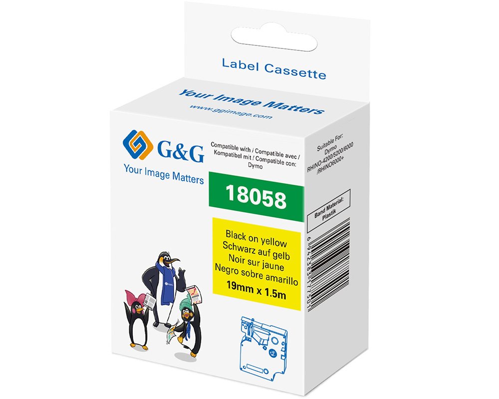 G&G Polyoefin Tubo Termorretráctil Compatible Con Dymo 18058