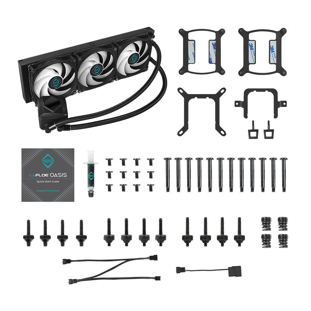 Iceberg Thermal Icefloe Oasis 360 Procesador Sistema De Refrigeración Líquida Todo En Uno 12 Cm Negro 1 Pieza(S)