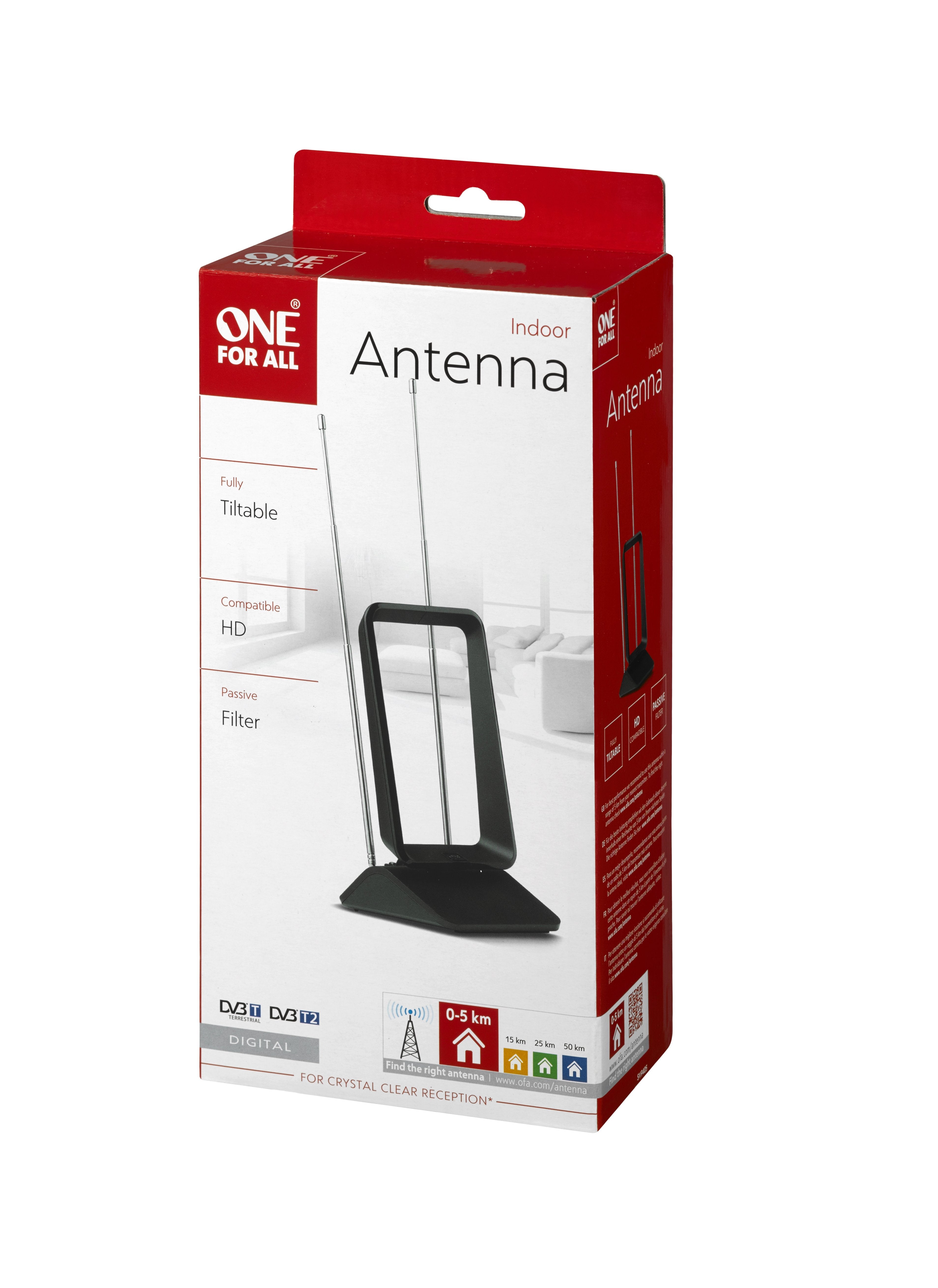 One For All Sv9405 Dvb-T2 Passive Tv Zimmerantenne Hd