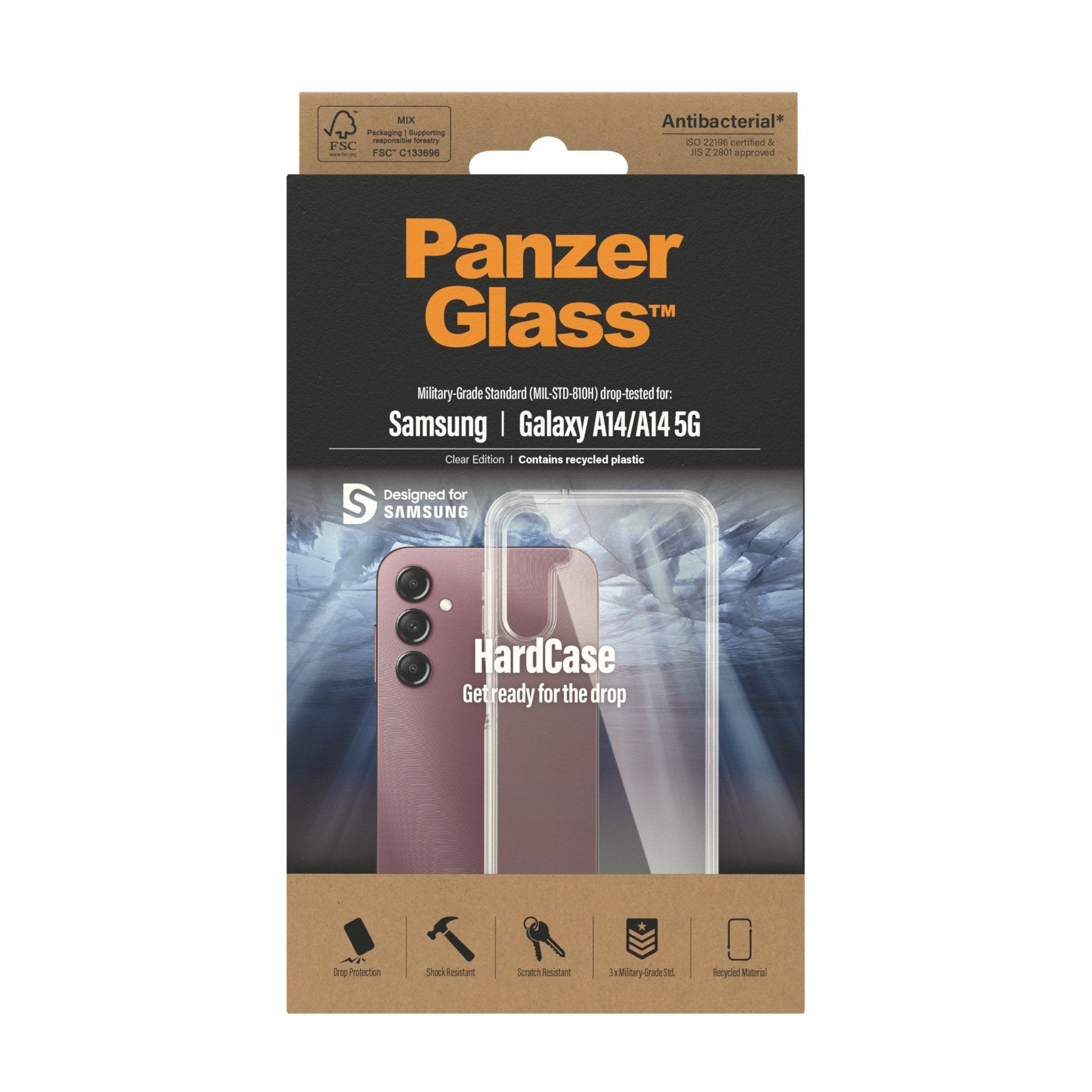 Funda Para Samsung - Galaxy A14 5g, Samsung - Galaxy A14  Panzerglass Hardcase For  Transparent