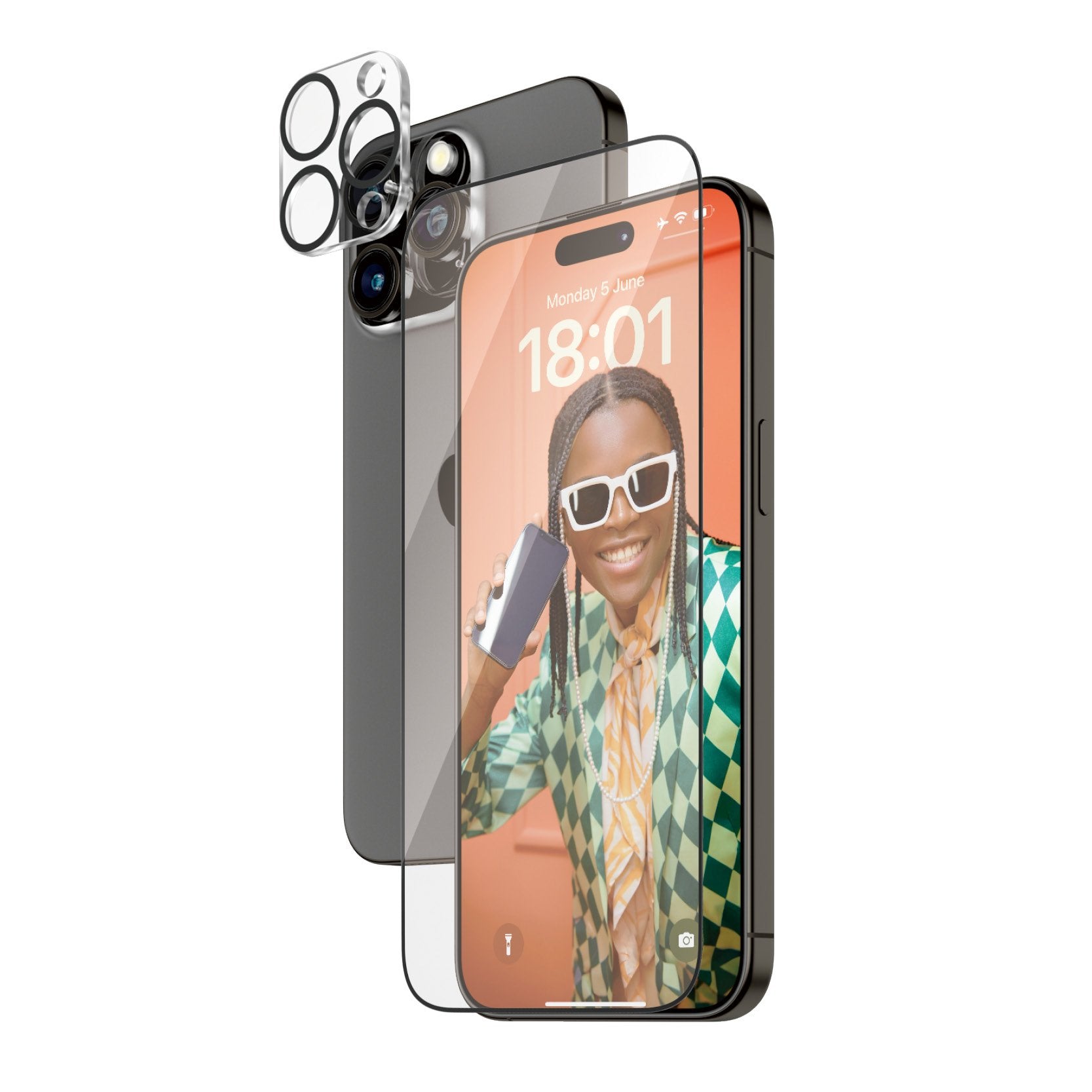 EAN 5711724930270 - PanzerGlass ® 2-in-1 Bundle iPhone 15 Pro Max | Ultra-Wide Fit w. EasyAligner Protector de pantalla Apple imagen 1