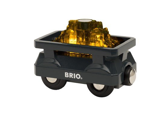 Brio Vagón De Oro Mundial Con Luz. 33896